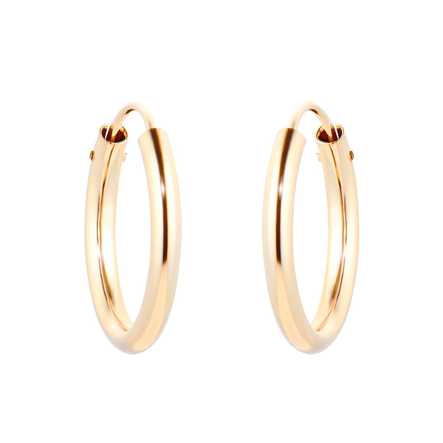 9ct Yellow Gold 13mm Hoop Earrings