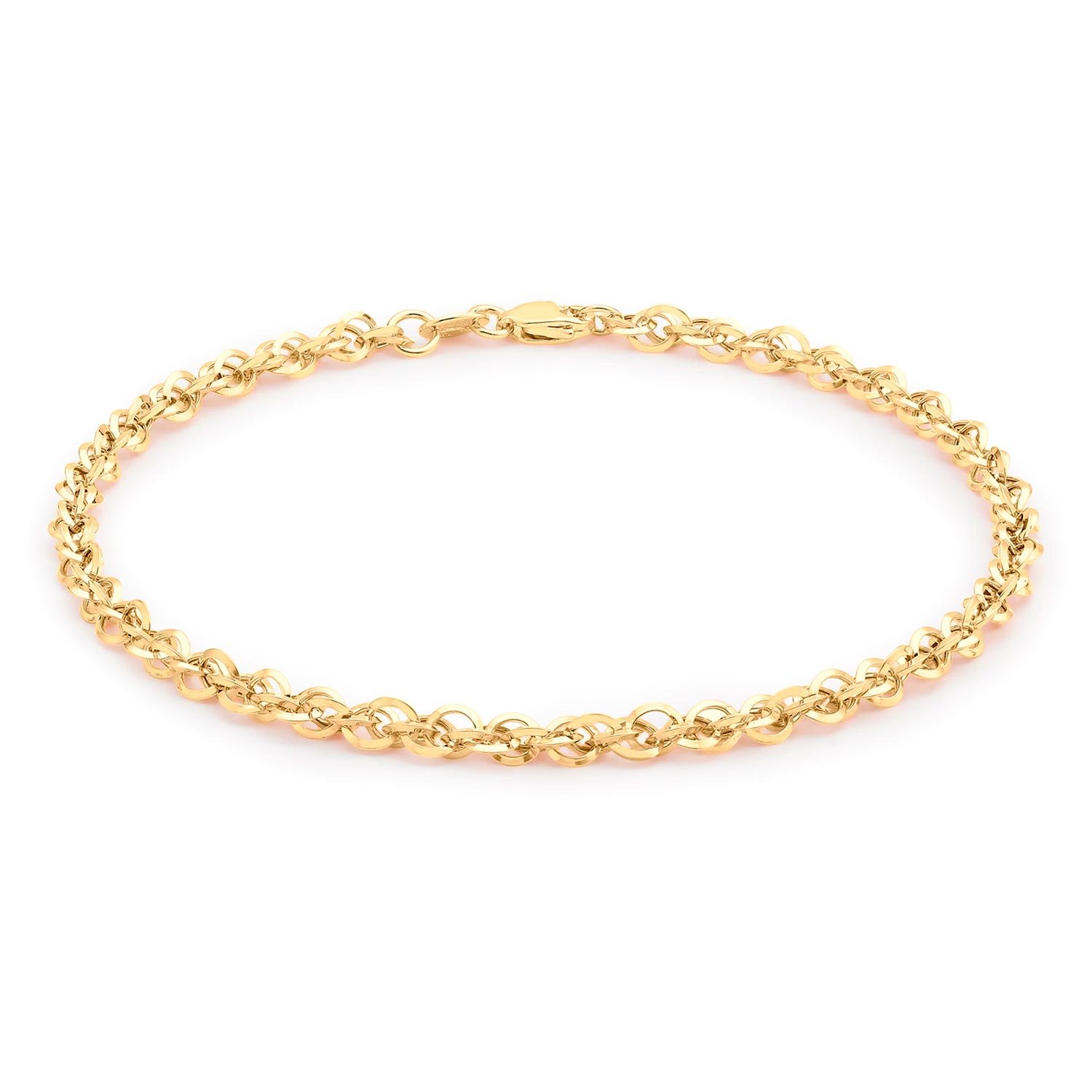 9ct Yellow Gold Diamond Cut Bracelet