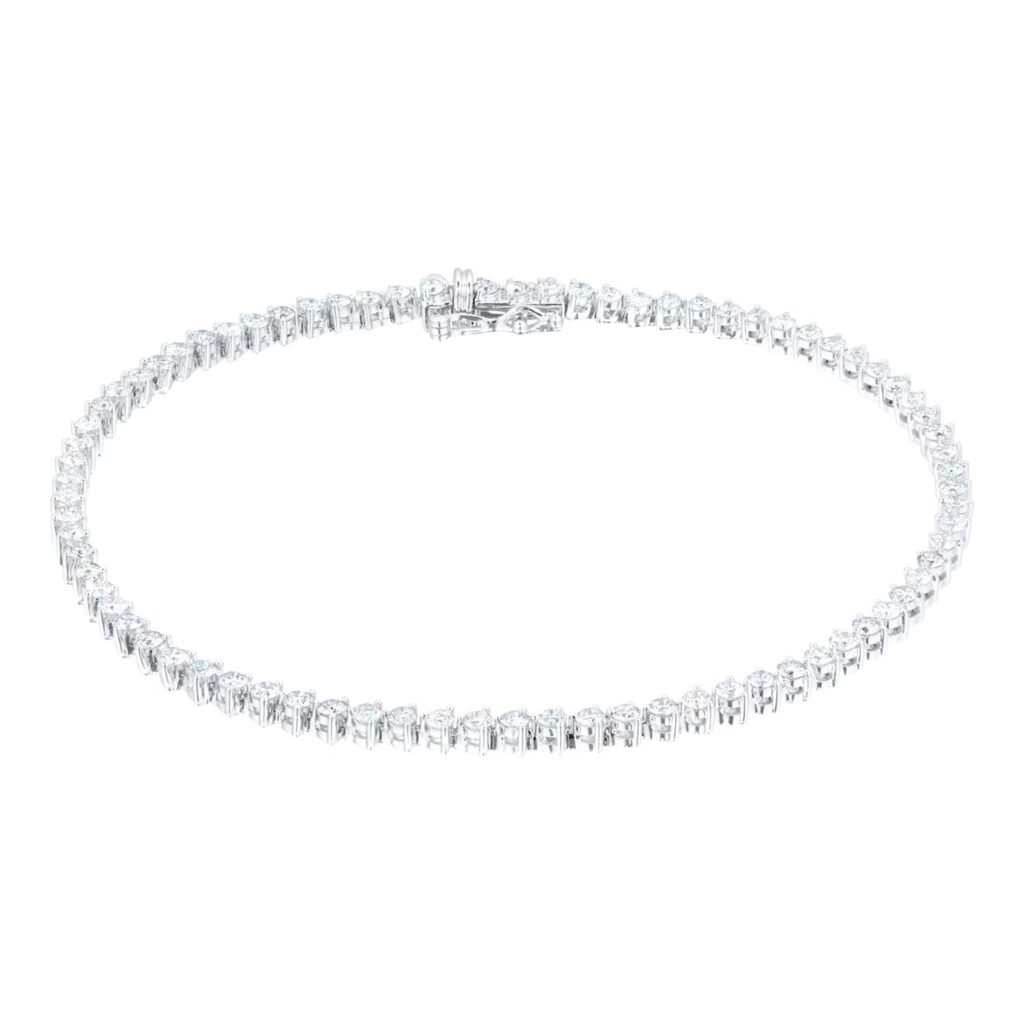 18ct White Gold 2cttw Line Bracelet