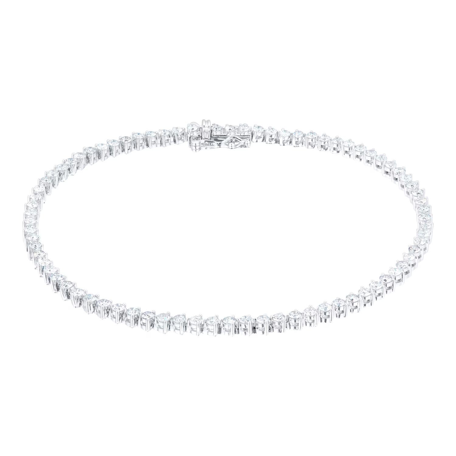 18ct White Gold 2cttw Line Bracelet