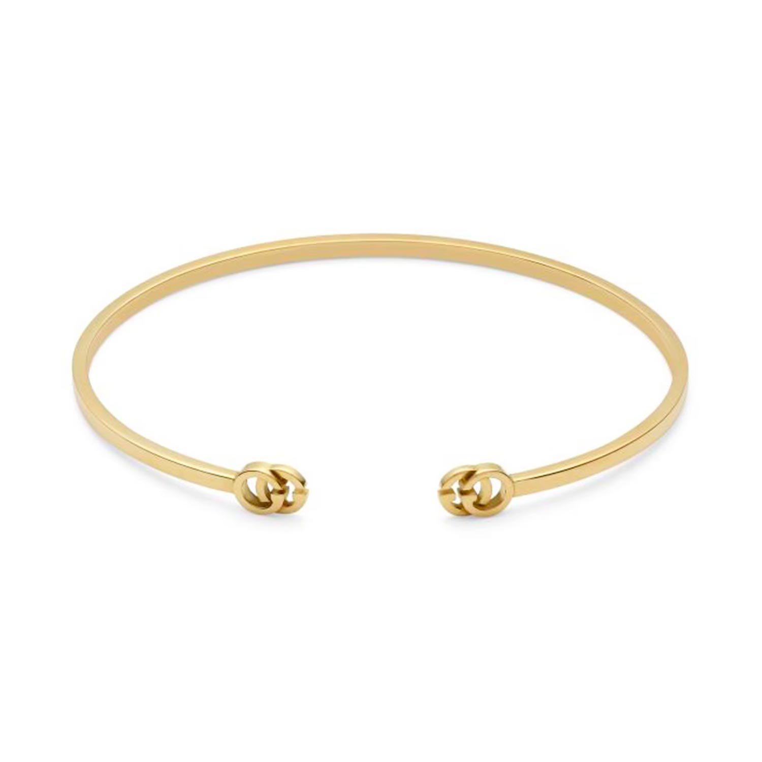 18ct Yellow Gold GG Running Bangle — 18cm