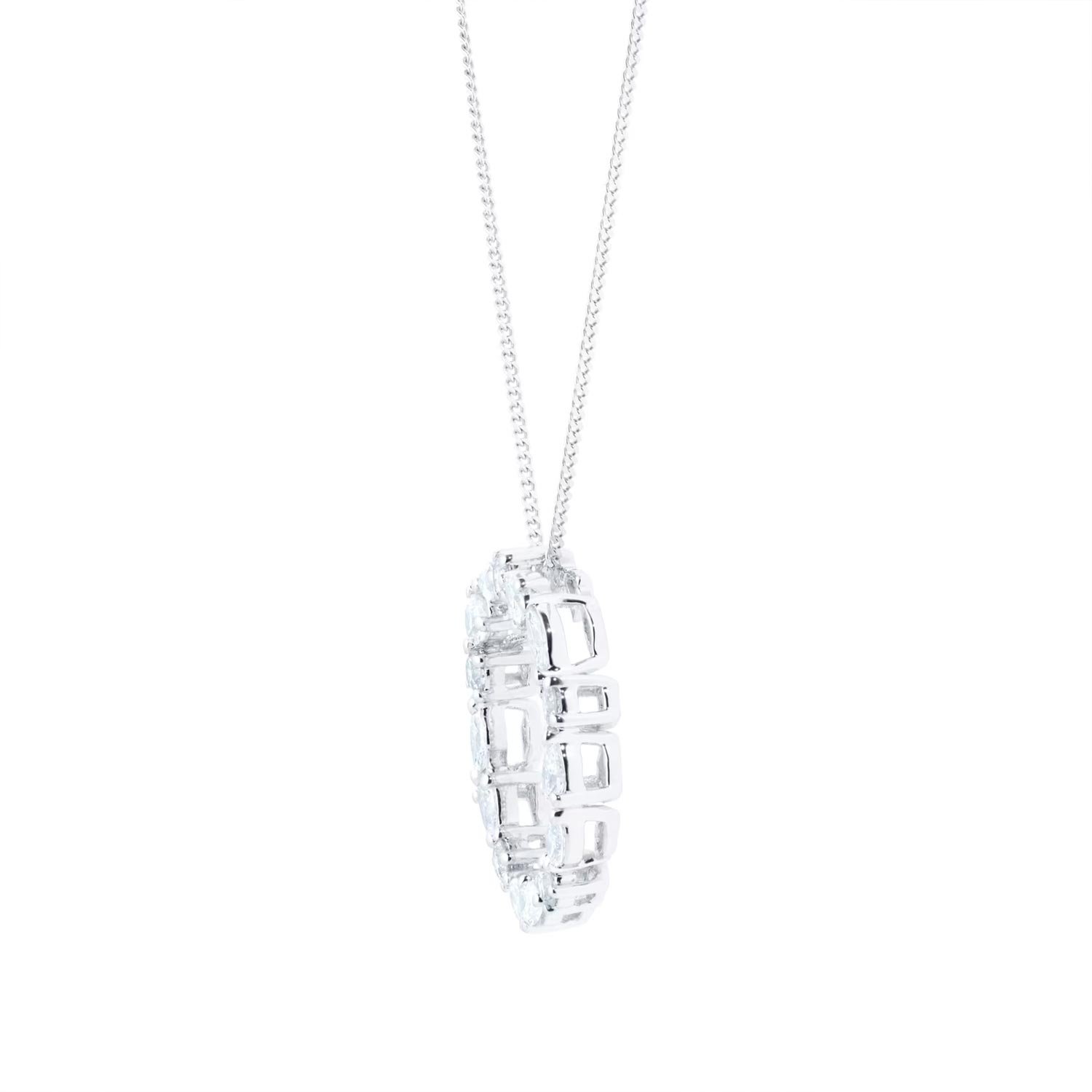18ct White Gold 0.50ct Diamond Mixed Cut Pendant — изображение 3