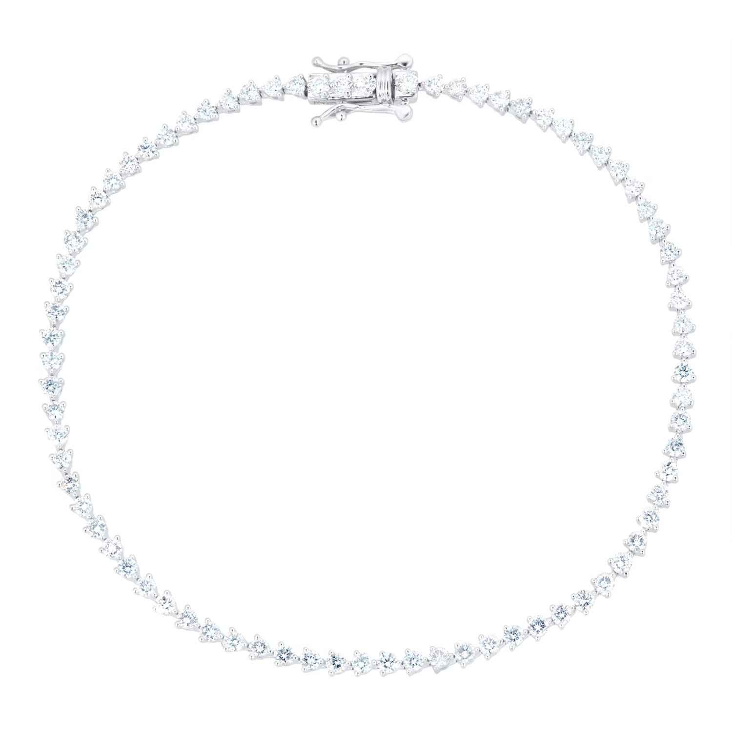 18ct White Gold 2cttw Line Bracelet — изображение 4