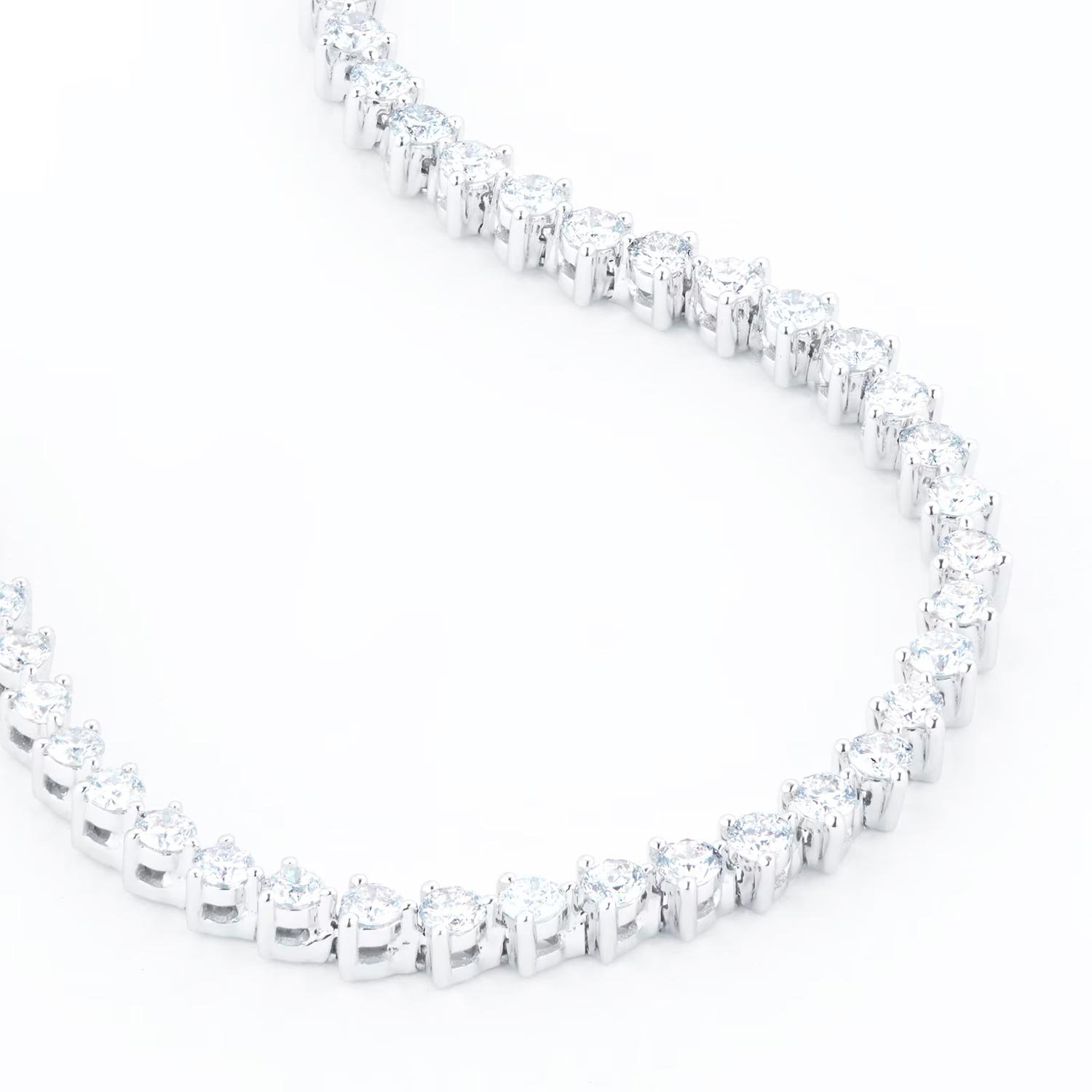 18ct White Gold 2cttw Line Bracelet — изображение 3